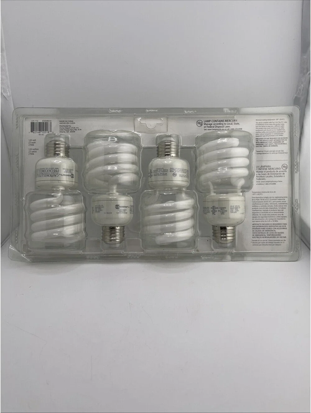 EcoSmart 100W Equivalent 23W CFL Spiral Light Bulbs Daylight 4 Pack